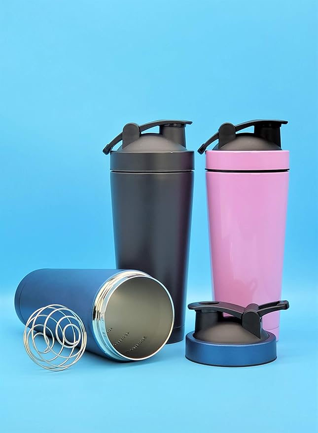 Custom Stainless Steel Shaker Bottle - Personalized - 24 Ounce - Customize with a Name or Text of Your Choice