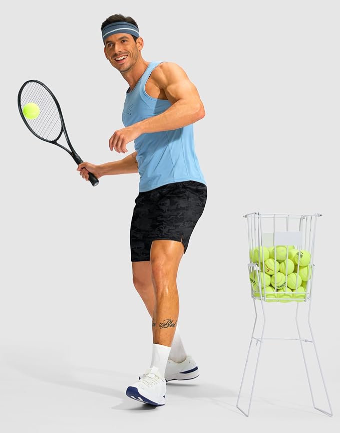 G Gradual Men's Running Athletic Shorts with Zipper Pocket 5"/ 7" Lightweight Quick Dry Gym Workout Shorts for Tennis Active