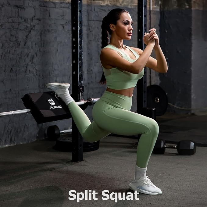 Hip Thrust Back Pad for Squat Rack & Olympic Barbell Bar, Bench Press Back Support, Versatile Space-Saving Workout Tilt-pad for Hip Thrust, Split Squat, Plank, Elevated Push-ups Glute Bridge