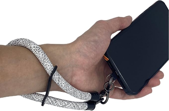 Phone Lanyard Wrist Strap Phone Strap Wrist Lanyard for Cell Phone Around the Hand with Lanyard Patch (Camo White)