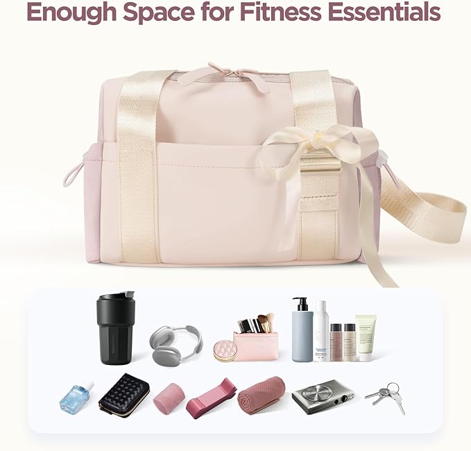 Mini Gym Bag for Women Girls Small Gym Tote Bag with Wet Compartment Waterproof Travel Duffle Bag Cute Workout Sport Bag