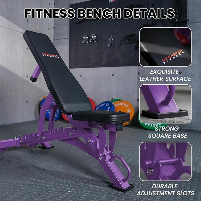 Adjustable Weight Bench, 1300lbs Capacity Heavy Duty Workout Bench for Home and Garage Gym, Multi-Position Backrest and Seat Strength Training Bench