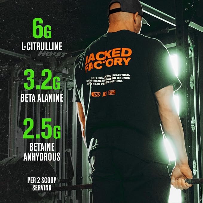 Jacked Factory NITROSURGE Pre Workout Supplement - Energy Booster, Instant Strength Gains, Clear Focus & Intense Pumps - NO Booster & Powerful Preworkout Energy Powder - 30 Servings, Blue Raspberry
