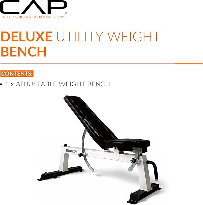 CAP Barbell Deluxe Utility Weight Bench Color Series