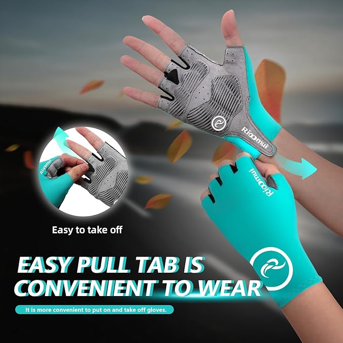 Cycling Gloves,Anti-Slip 5mm Padded Biking Gloves for Men Women Shock-Absorbing Summer Breathable for Road Bicycle Commuting