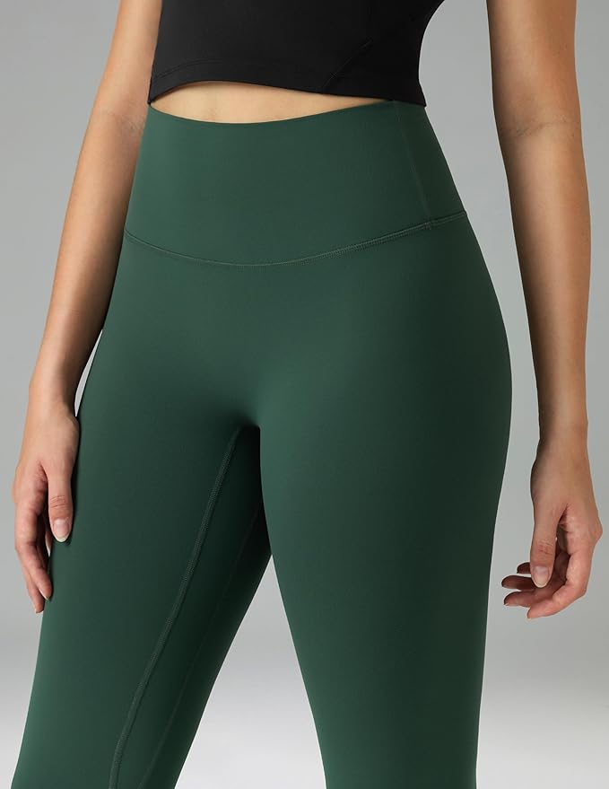 Colorfulkoala Dreamlux No Front Seam Leggings for Women 25"/28" Inseam, Seamless High Waisted Buttery Soft Yoga Pants