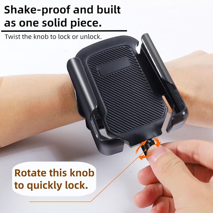 2-in-1 Wrist & Arm Phone Holder for Running/Cycling – 360° Swivel, Fits iPhone/Samsung 4.0-7.0 Inch Smartphones