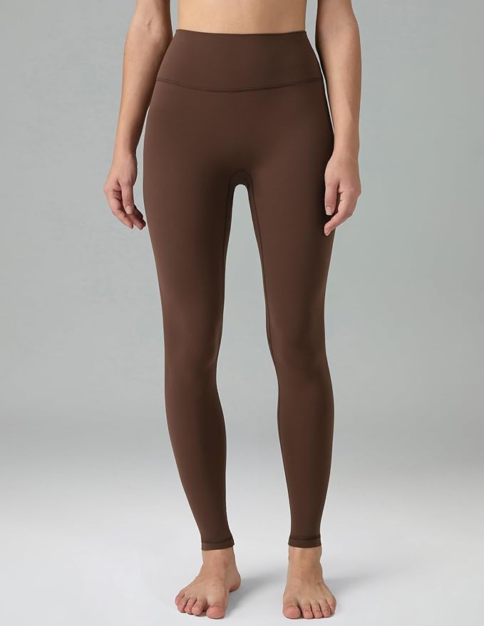 Colorfulkoala Dreamlux No Front Seam Leggings for Women 25"/28" Inseam, Seamless High Waisted Buttery Soft Yoga Pants