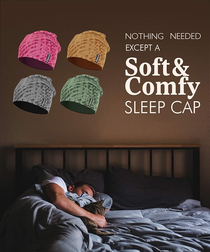 10" Multifunctional Soft Fashion Lightweight Beanies Hats, Cooling Running Skull Cap Helmet Liner Sleep Caps