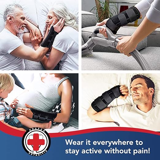 Doctor Developed Wrist supports/Wrist brace - Relief for carpal tunnel, wrist injuries, wrist support for arthritis, hand support, hand & wrist strap and Doctor Handbook