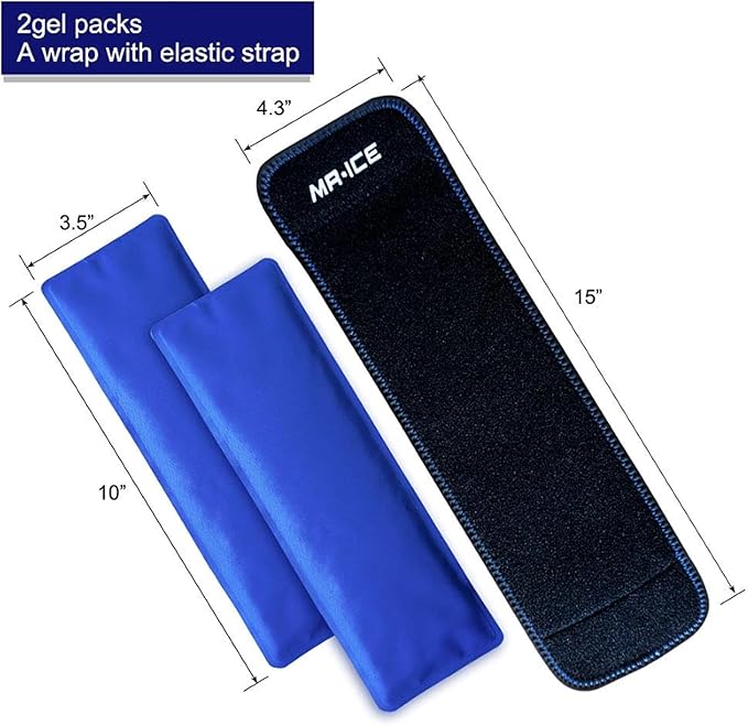 Ankle Ice Pack Wrap for Foot Pain Relief - Ankle Ice Packs for Injuries Reusable Gel Ice Pack for Sprains, Muscle Pain, Bruises - Foot Ice Pack Wrap for Wrist, Knee, Elbow, Achilles Tendon, Shin