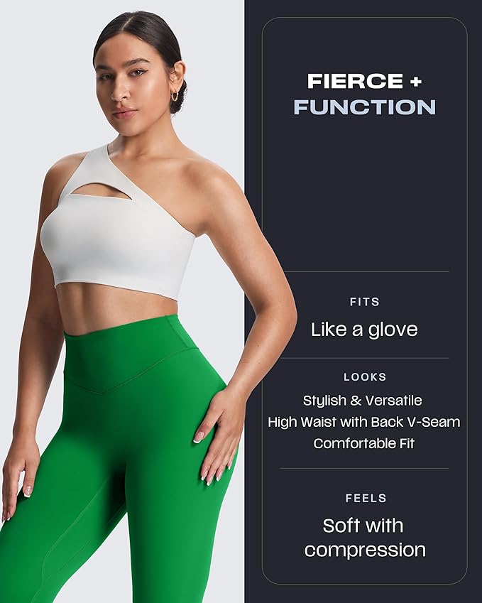 Aoxjox High Waisted Workout Leggings for Women Tummy Control Buttery Soft Yoga Metamorph Deep V Pants 26"