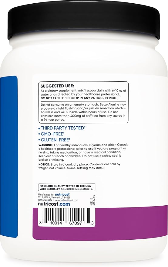 Nutricost Pre-X Xtreme Pre-Workout Complex Powder, Grape, 60 Servings, Vegetarian, Non-GMO and Gluten Free