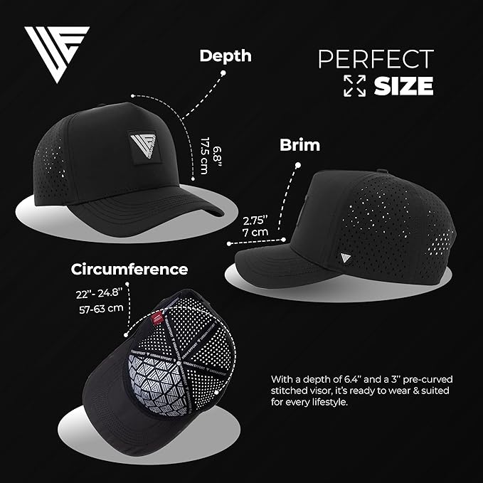 Urban Effort Hydro Performance Hat-Water-Resistant Baseball Cap-Men and Women-Great Snapback for Golf, Adventure,Lake,Workout