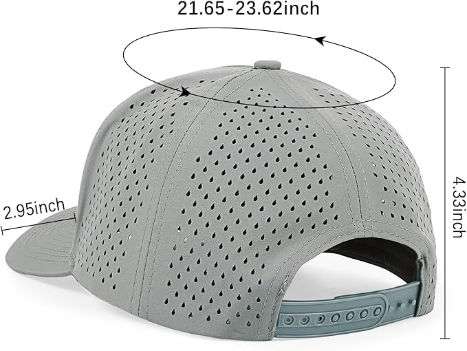 Quick Dry Baseball Cap Curved Brim Snapback Hat Laser Cut Mesh Ball Cap Golf Ball Cap for Men Women