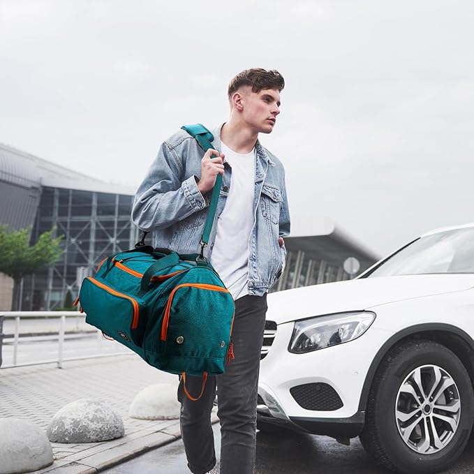 MIER Large Duffel Bag Men's Gym Bag with Shoe Compartment, 60L