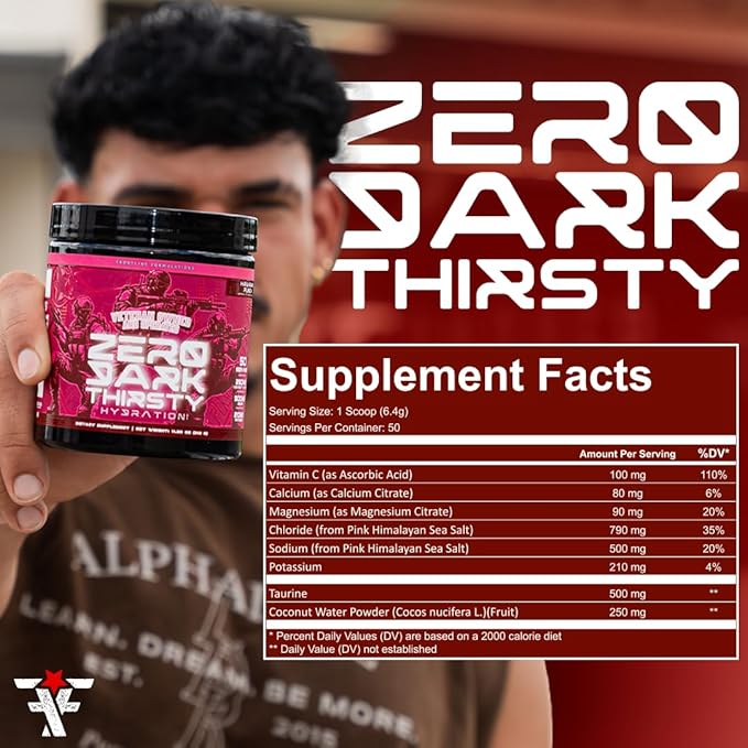 Zero Dark Thirsty - Hydration Drink Mix | Pina Colada; 50 Servings | Contains Essential Electrolytes. Rapid Hydration. Replenish Lost Nutrients