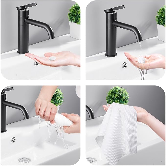 BigOtters 100PCS Compressed Towels, Disposable Face Towels for Travel Cleaning Supplies, Expandable Wipes Tablets Survival Gear and Supplies for Outdoors Camping Hiking Hotel