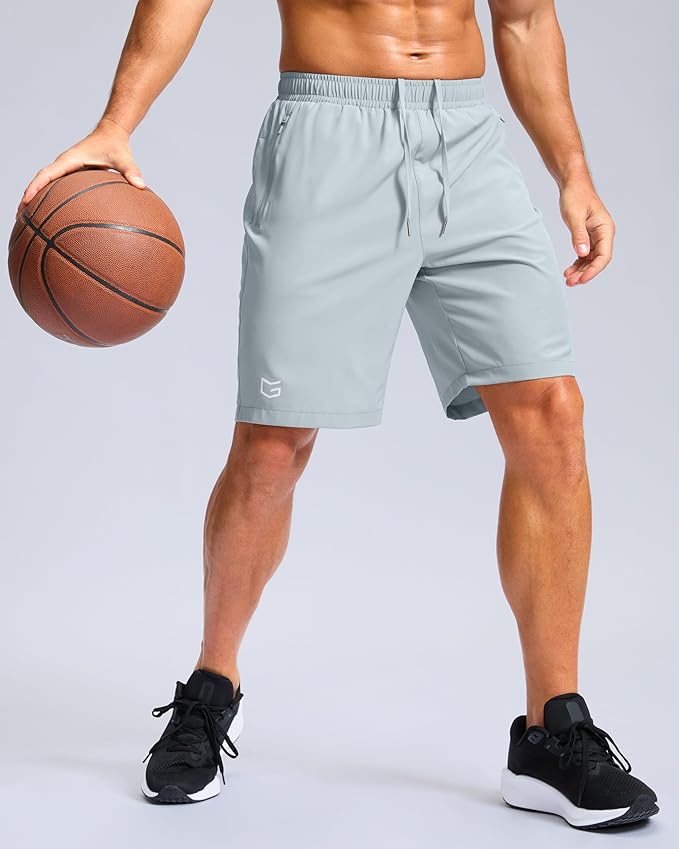 G Gradual Men's Athletic Running Shorts with Zipper Pockets Quick Dry 7"/ 5"/ 9" Workout Gym Shorts for Basketball Hiking