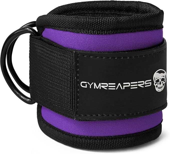 Gymreapers Ankle Straps For Cable Machine Kickbacks, Glute Workouts, Lower Body Exercises - Adjustable Leg Straps with Neoprene Padding
