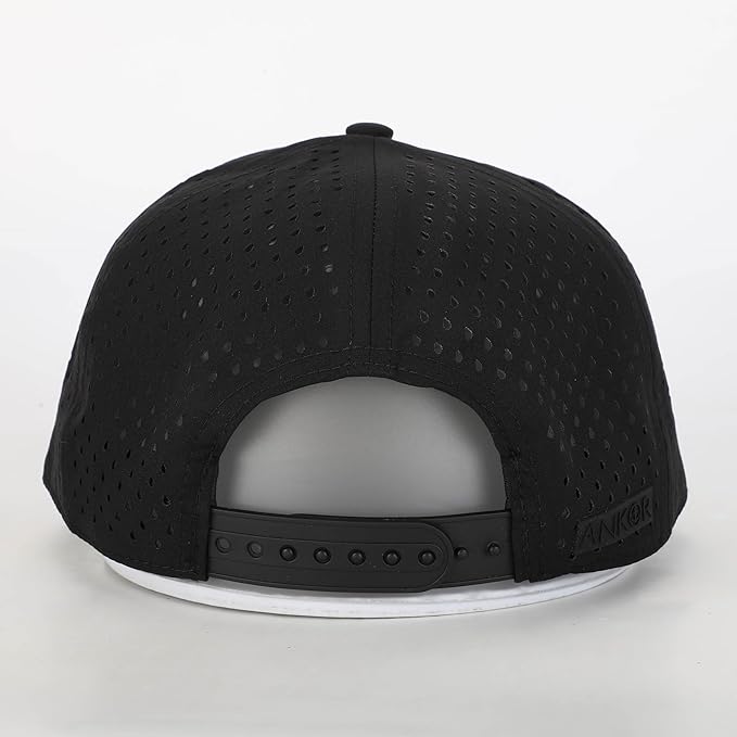 ANKOR Performance Golf Rope Hat - UPF 50 Water Resistant Lightweight Thermoflex Snapback, Men’s Hat Golf Tee Design Holder