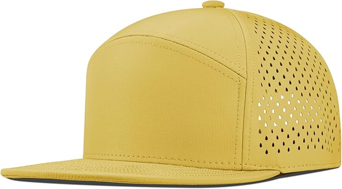 Performance Snapback Hats for Men Women,Flat Bill Cap,Golf,Running,Workout