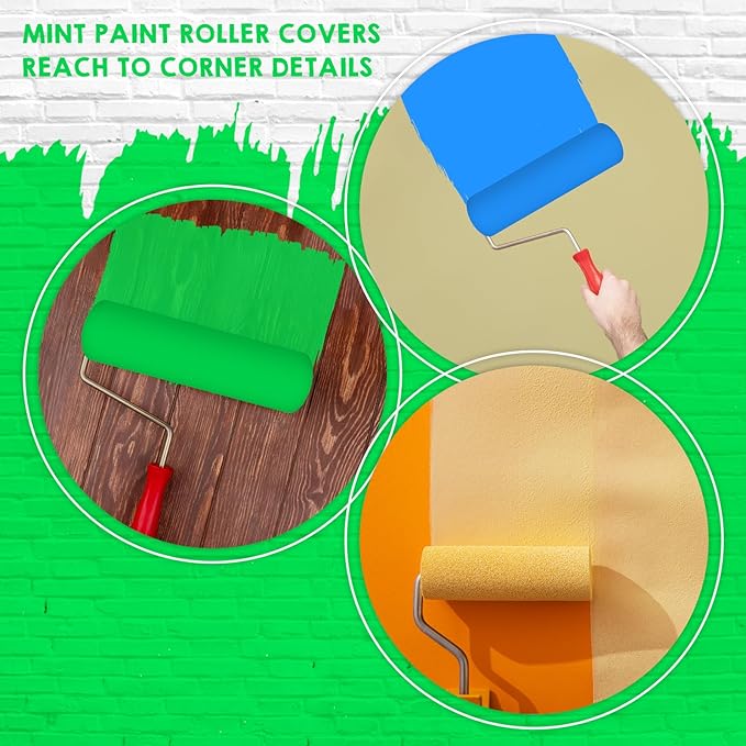 100 Pcs 4 Inch Foam Paint Roller High Density Foam Roller Mini Paint Roller Refills Paint Edger Tool for Walls Brings Smooth Finishes Flat Surfaces