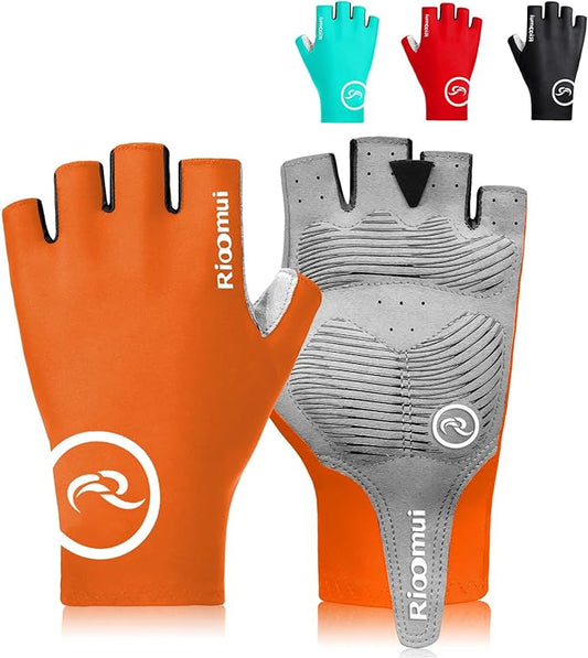Cycling Gloves,Anti-Slip 5mm Padded Biking Gloves for Men Women Shock-Absorbing Summer Breathable for Road Bicycle Commuting