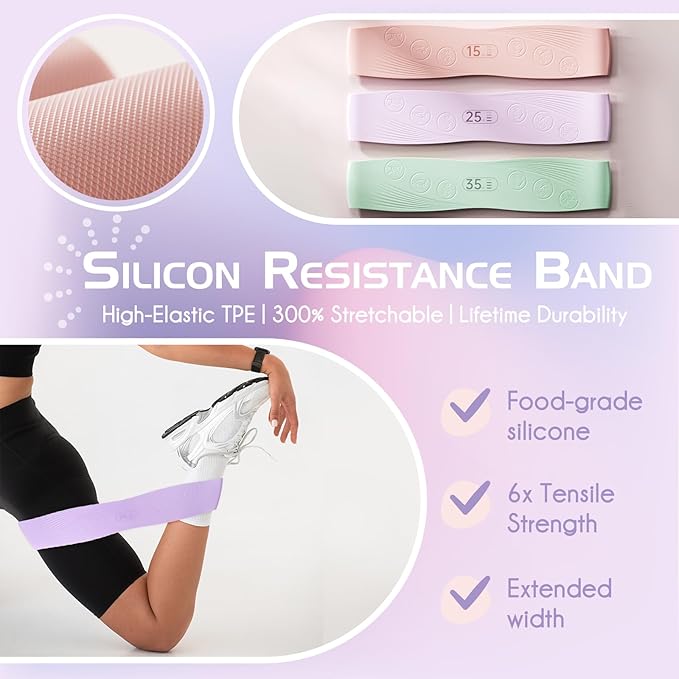 Pilates Ring Set: 14-Inch Magic Circle with Dual Padded Handles, Pilates Mini Ball, and Resistance Bands (15, 25, 35 lbs) for Strength, Flexibility, Stability, and Body Toning