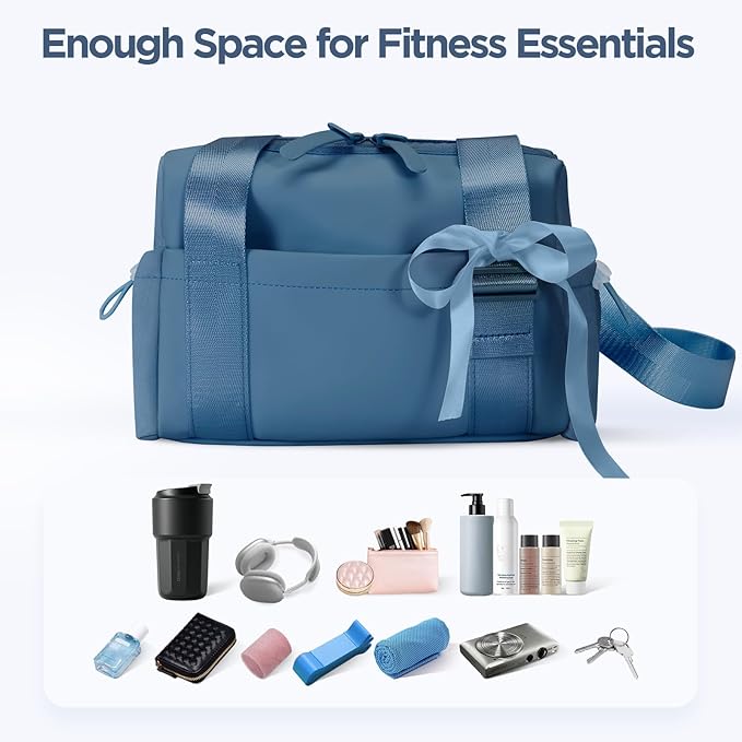 Mini Gym Bag for Women Girls Small Gym Tote Bag with Wet Compartment Waterproof Travel Duffle Bag Cute Workout Sport Bag