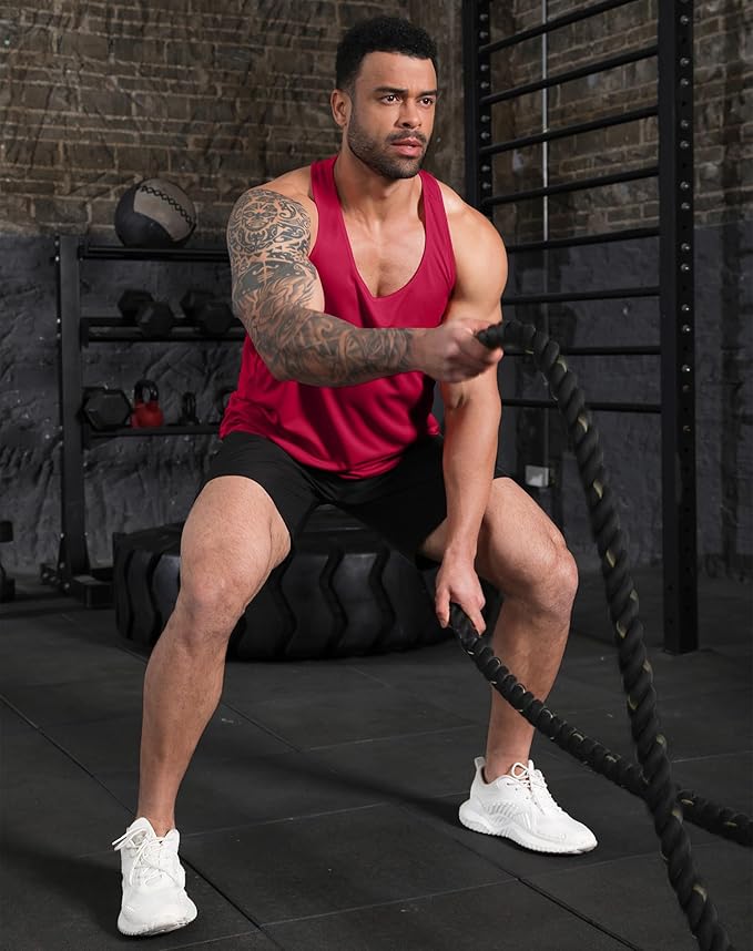 Boyzn Men's 1, 3 or 5 Pack Y-Back Workout Tank Tops, Athletic Muscle Gym Tank Tops, Fitness Bodybuilding Sleeveless T-Shirts