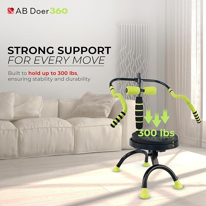 AB Doer 360 - Ab Fitness Machine System Provides An Abdonimal And Muscle Activating Workout with Aerobics to Burn Calories and Workout