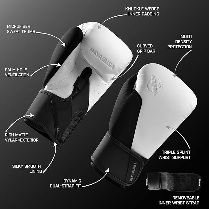 Hayabusa T360 Boxing Gloves – Revolutionary Hand Ergonomics | Empowering Wrist Support | Single or Dual Strap Closure | Training, Sparring, Heavy Bag - 10 oz 12 oz 14 oz 16 oz 18 oz