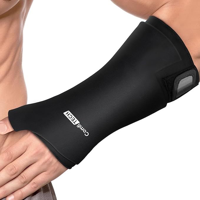 Comfitech Wrist Ice Pack Wrap for Hand, Thumb & Arm with Extended Coverage, Carpal Tunnel Cooling Sleeve for Better Putting On & Off, Cold Gloves Reusable, Large