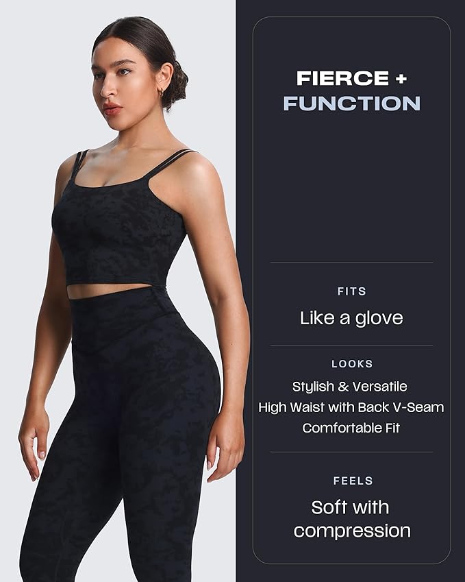 Aoxjox High Waisted Workout Leggings for Women Tummy Control Buttery Soft Yoga Metamorph Deep V Pants 26"