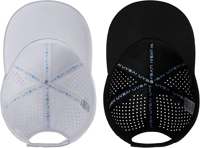 UPF 50+ Performance Water Resistant Baseball Cap Lightweight Breathable Hat Golf Running Boat Hiking for Men Women