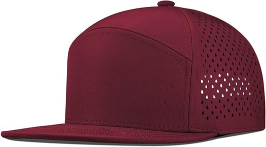 Performance Snapback Hats for Men Women,Flat Bill Cap,Golf,Running,Workout
