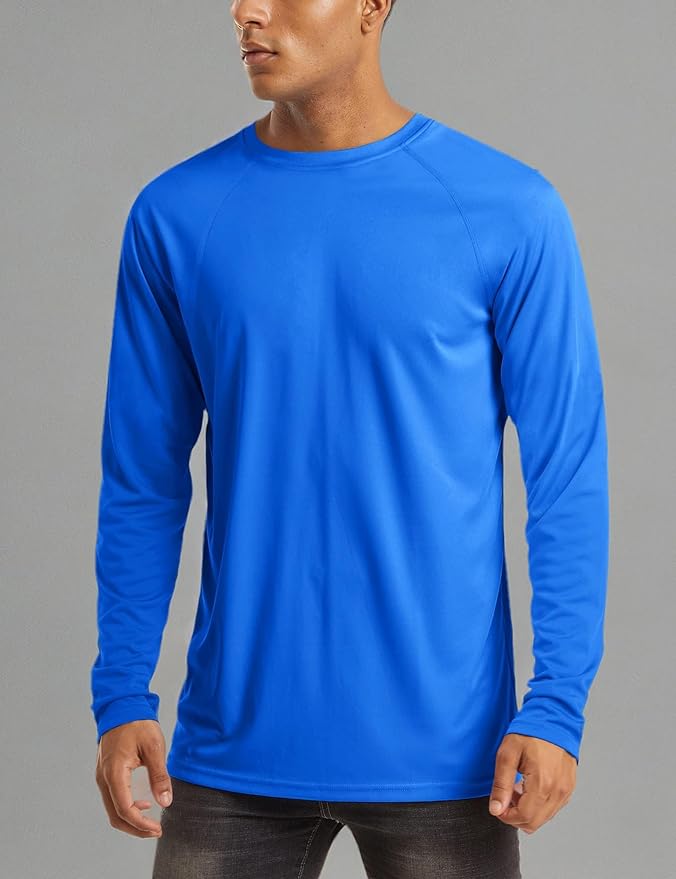 MAGCOMSEN Men's Long Sleeve Shirts UPF 50+ UV Sun Protection Athletic Shirts for Hiking Running Workout Rash Guard