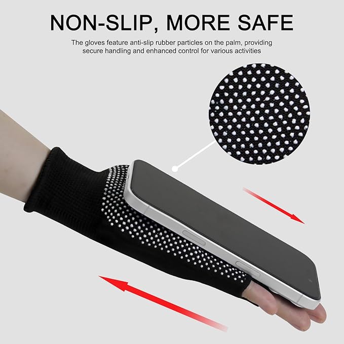 Half-Finger Workout Gloves, Sports Cycling Glove, Fingerless Work Gloves for Men Women, Anti-slip Exercise Gloves