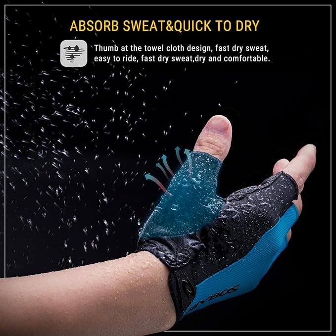 RIVBOS Cycling Gloves Bike Gloves for Men Women with Anti-Slip Shock-Absorbing Pad for Bicycle/Workout/Road Bike/Gym/Driving CHG001