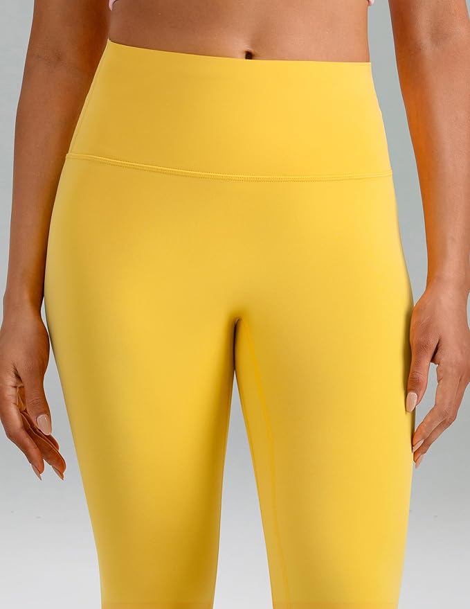 Colorfulkoala Dreamlux No Front Seam Leggings for Women 25"/28" Inseam, Seamless High Waisted Buttery Soft Yoga Pants