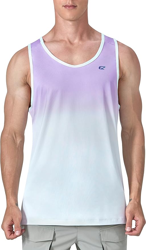 EZRUN Men's Quick Dry Sport Tank Top for Bodybuilding Gym Athletic Jogging Running,Fitness Training Workout Sleeveless Shirts