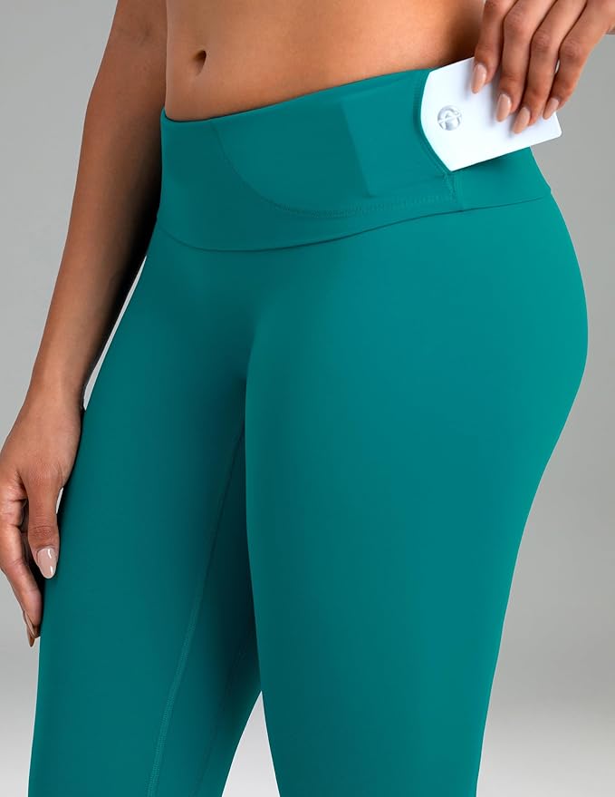 Colorfulkoala Dreamlux No Front Seam Leggings for Women 25"/28" Inseam, Seamless High Waisted Buttery Soft Yoga Pants