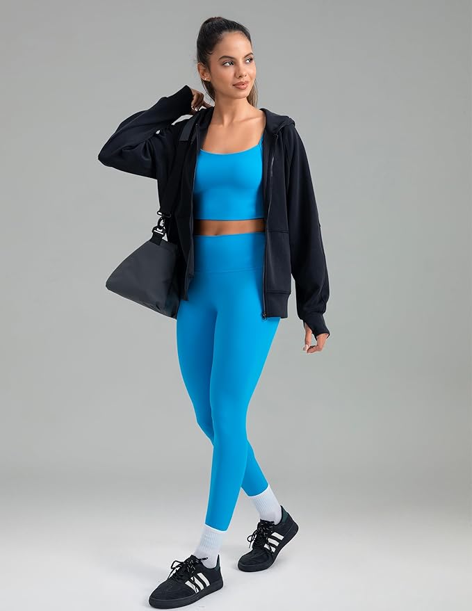 Colorfulkoala Dreamlux No Front Seam Leggings for Women 25"/28" Inseam, Seamless High Waisted Buttery Soft Yoga Pants