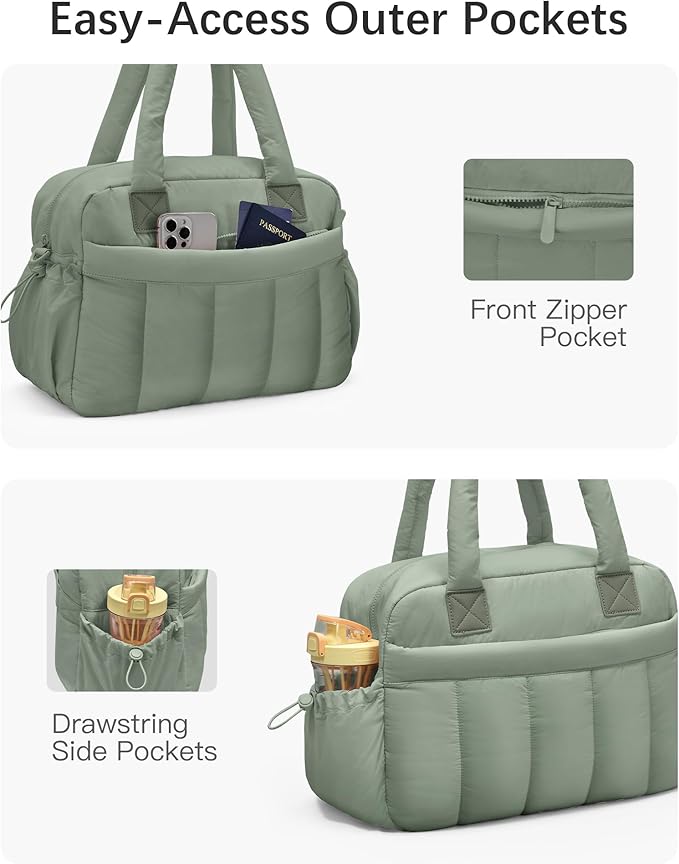 oscaurt Gym Bag for Women Lightweight Duffle Bag for Travel with Toiletry Pouch Water Resistant Carry On Weekender Overnight Duffel