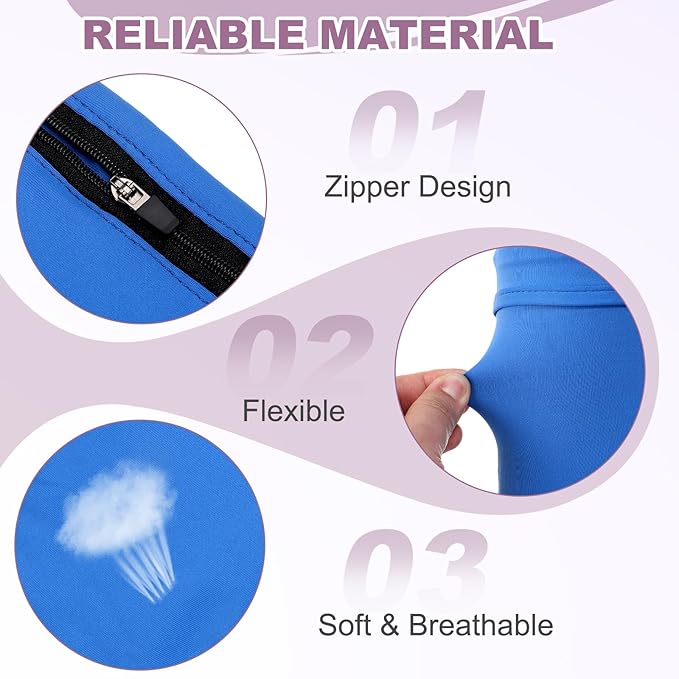 PATIKIL Universal Running Armband Sleeve 7.09"x3.94", Cell Phone Arm Bands Sleeve with Zipper Pocket for Key Earphones Credit Cards Sports Gym Workouts Exercise (S, Blue)