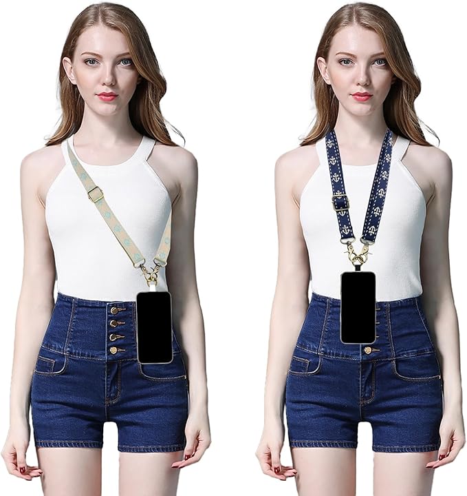 Adjustable 1" Width Phone Crossbody Lanyard and Wristlet Strap - Gift For The Lover In Your Life