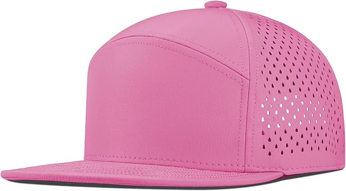 Performance Snapback Hats for Men Women,Flat Bill Cap,Golf,Running,Workout