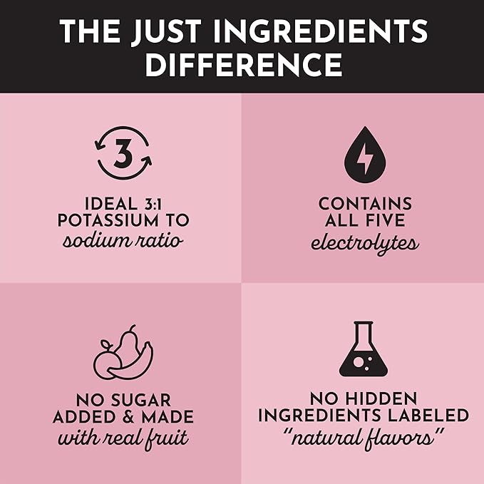 Raspberry Lemonade Electrolytes – 30‑Serving Hydration Drink Mix with Coconut Water, Essential Minerals & Real Fruit Flavors – Sweetened with Monk Fruit & Stevia – No Artificial Ingredients