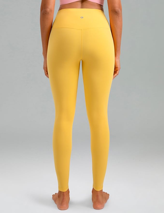 Colorfulkoala Dreamlux No Front Seam Leggings for Women 25"/28" Inseam, Seamless High Waisted Buttery Soft Yoga Pants